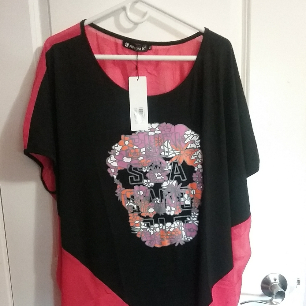 Floral Skull Top